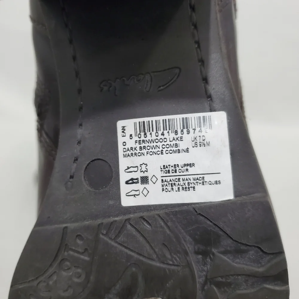 Clarks Fernwood Lake Brown Leather Boots